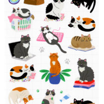 Cat Life Kawaii Sticker Sheet