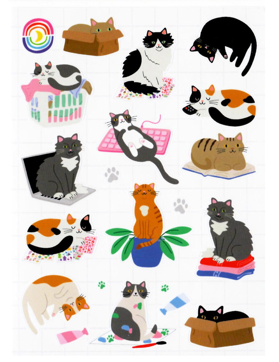 Cat Life Kawaii Sticker Sheet
