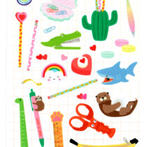 Novelty Stationery Kawaii Sticker Sheet