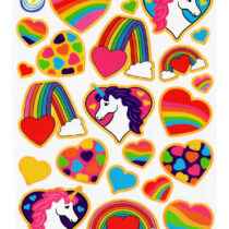 Hearts n Unicorns Kawaii Sticker Sheet