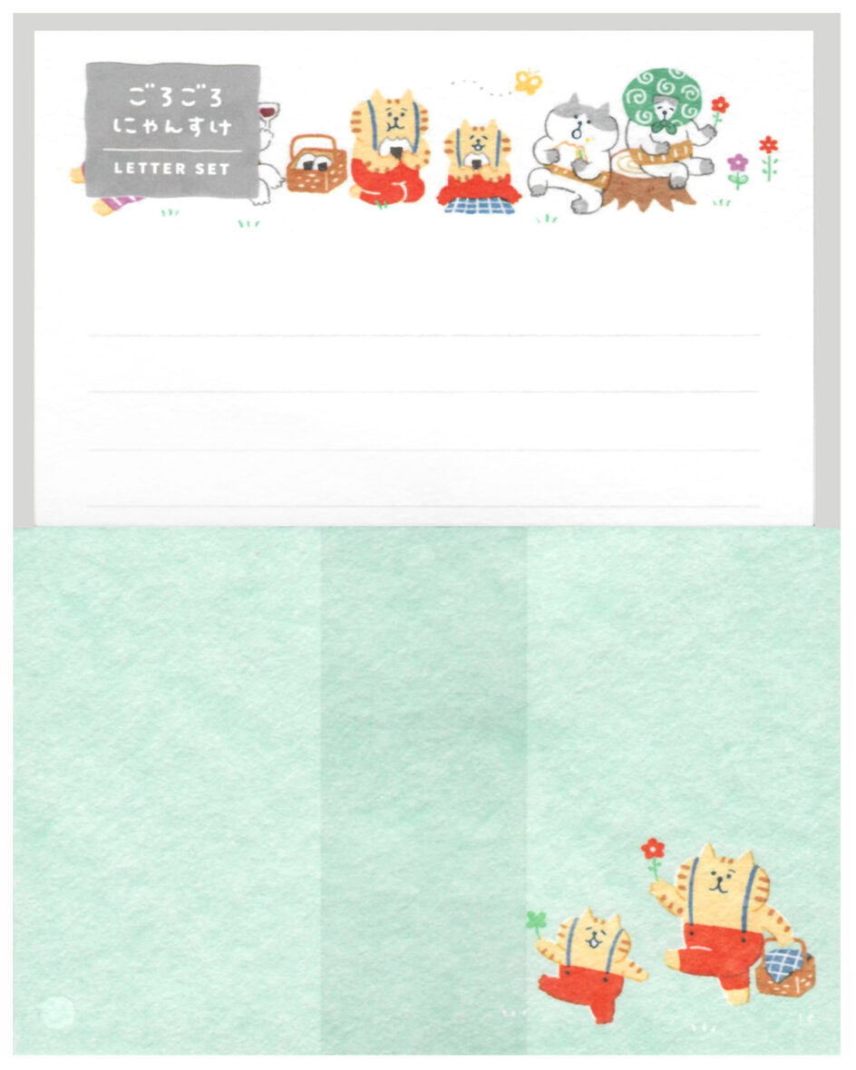 Mind Wave Gorokoro Nyan Picnic Letter Set