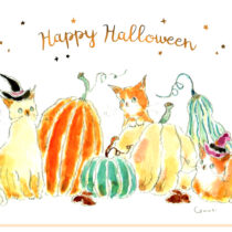 Active Japan Happy Halloween Pumpkins Postcard