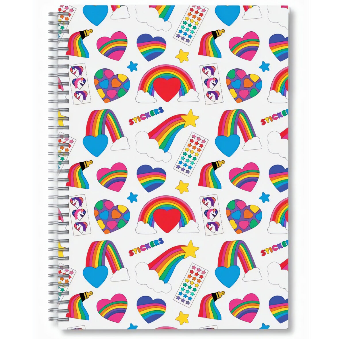Retro Rainbows & Hearts Sticker Release Book