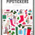 Festive Christmas Mouse Sparkly Sticker Sheet