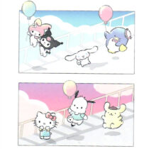 Sanrio Characters Cloud Walk Mini Memo Pad